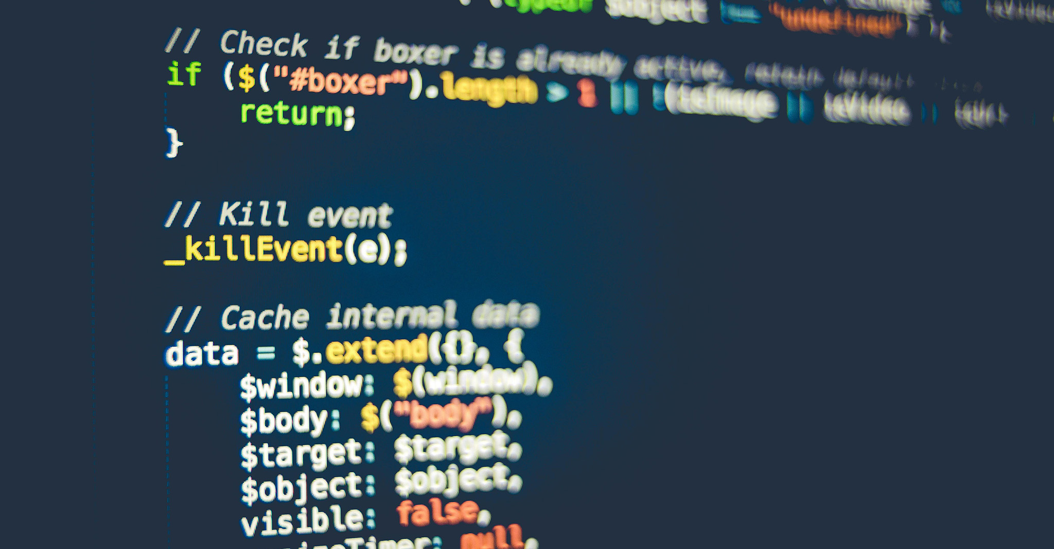 close up of a computer screen with code on